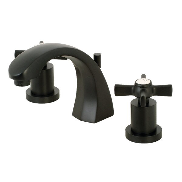 Kingston Brass KS4980ZX Millennium 8" Widespread Bathroom Faucet, Matte Black KS4980ZX - main